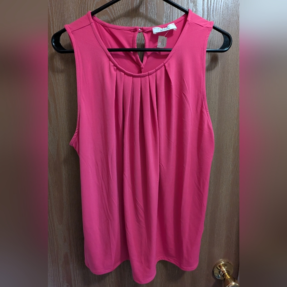 Zenana Outfitters Sleeveless Pink Blouse